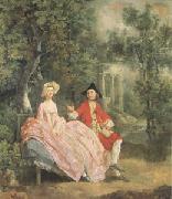 Thomas Gainsborough Conversation in a Park(perhaps the Artist and His Wife) (mk05) oil painting reproduction